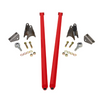 HSP 75" Universal Bolt On Traction Bars For Offset Leaf Spring 4" Axle Flag Red