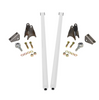 HSP 75" Universal Bolt On Traction Bars For Offset Leaf Spring 4" Axle White