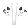 HSP 80" Universal Bolt On Traction Bars For Offset Leaf Spring 4" Axle White
