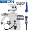 Rugged Radios MOTO MAX GMRS Comm Kit w/ GMR2 PLUS – HD Offroad Cables