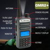 Rugged Radios Adventure Pack Dual Grey GMR2 PLUS GMRS/FRS 2-Way Handheld Radios w/ XL Batteries & Long-Range Antennas