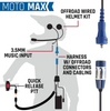 Rugged Radios MOTO MAX Comm Kit HD Offroad Cables w/ R1 (Blue) - Business Band Radio – HD Offroad Cables