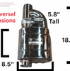 Valvetronic Designs 3.0" Single Inlet/Dual Outlet Valved Mufflers Kit Universal
