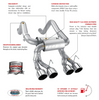 Borla Touring Cat-Back Exhaust System w/ 4" Tips For 2002 Ford Thunderbird 3.9L