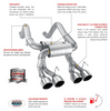 Borla ATAK Cat-Back Exhaust w/ 4" Tips For 09-13 Chevrolet Corvette C6 6.2L V8