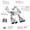 Borla Touring Cat-Back Dual Side Exhaust w/ 4" Tips For 15-20 Chevrolet Suburban
