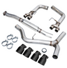 AWE Tuning Track Exhaust w/ 4" Diamond Black Quad Tips For 11-21 Subaru WRX/STI