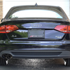 AWE Touring CatBack Exhaust Single Side 3.5" Blk Quad Tips For 09-16 Audi A4 2.0