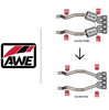AWE Touring to Track Axle-Back Conversion Kit For 14-19 Chevy Corvette 6.2L C7