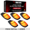 Recon Amber LED Cab Roof Light Kit w/ Amber Lenses For 2019-2024 Ram 2500/3500