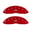 MGP Red Caliper Covers Front & Rear Set For 2012-2017 Chevrolet Express 2500