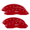 MGP Red Caliper Covers Front & Rear Set For 2012-2017 Chevrolet Express 2500