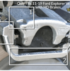 MGP Black Caliper Covers Front & Rear Set For 2011-2019 Ford Explorer