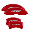 MGP Red Caliper Covers Front & Rear Set SPORT For 2011-2019 Ford Explorer