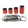 HPS High Temp Aramid Reinforced Silicone Intercooler Hose Boots Kit For 2008-2010 Ford 6.4L Powerstroke