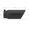 MBRP Armor BLK 12 Inch Exhaust Tip Black Angle Cut Universal 4 Inch Inlet 5 Inch Outlet