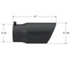 MBRP Armor BLK 6 Inch Angle Cut Exhaust Tip 5 Inch Inlet x 12 Inch Bolt-On Black Universal