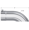MBRP Armor Pro 4 Inch Turn Down Exhaust Tip 4 Inch Inlet x 12 Inch Bolt-On Universal