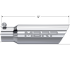 MBRP Armor Pro 12 Inch Polished Angle Cut Exhaust Tip 2.5 Inch Inlet 3.5 Inch OD T304 SS