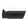 MBRP Armor BLK 10 Inch Angle Cut Rolled End Exhaust Tip 3 Inch In/3.5 Inch Outlet Universal