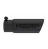 MBRP Armor BLK 10 Inch Angle Cut Rolled End Exhaust Tip 3 Inch In/3.5 Inch Outlet Universal