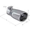 MBRP Oval Polished Exhaust Tip 2.5 Inch Inlet/3 Inch OD/ 7 Inch Length T304 Stainless Steel