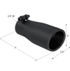 MBRP Armor BLK 7 Inch Black Exhaust Tip 2.5 Inch Inlet/3.75 Inch OD T304 Oval End