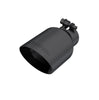 MBRP Armor BLK 8 Inch Black Exhaust Tip Rolled Angled End 2.5 Inch Inlet 4 Inch Outlet