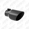 MBRP Armor BLK 8 Inch Black Exhaust Tip Rolled Angled End 2.5 Inch Inlet 4 Inch Outlet
