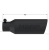 MBRP Armor BLK 12" Exhaust Tip 2.5" Inlet 4" OD Angled Rolled End Black