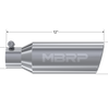 MBRP Armor Pro 12 Inch Polished Exhaust Tip Angled Rolled End 2.5 Inch Inlet/4 Inch OD T304