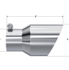 MBRP Armor Pro 8 Inch Polished Angle Cut Exhaust Tip 3 Inch In/4.5 Inch Outlet Universal