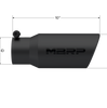 MBRP Armor BLK 10 Inch Black Exhaust Tip Rolled Angled End 3 Inch Inlet 4 Inch Outlet