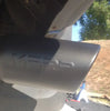 MBRP Armor BLK 10 Inch Black Exhaust Tip Rolled Angled End 3 Inch Inlet 4 Inch Outlet