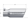 MBRP 4 Inch Polished T304 Angle Cut Exhaust Tip 3 Inch  Inlet x 10 Inch  Bolt-On Universal