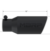 MBRP Armor BLK 10 Inch Angled Rolled End Exhaust Tip 2.75 Inch Inlet/4 Inch Outlet Universal