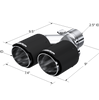 MBRP Carbon Fiber Dual Exhaust Tip 2.5" Inlet 3.5" Outlet Staggered 9.5"/9"