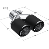 MBRP 9" Carbon Fiber Dual Outlet Exhaust Tip 2.5" Inlet 3.5" Outlet Staggered R 9.5"/ L 9"