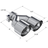 MBRP Armor Pro 9" Exhaust Tip 2.5" Inlet 4" Outlet Dual Outlet Single Wall T304 SS