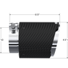 MBRP Universal Carbon Fiber Dual Wall Exhaust Tip 4.5" OD 3" Inlet 6.13"