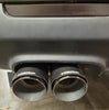 MBRP Carbon Fiber 3 Inch Inlet 4 Inch Staggered Dual Exhaust Tip L 9.4 Inch/R 9.9 Inch Universal
