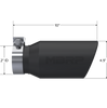 MBRP Armor BLK 4.5" OD Exhaust Tip 3.2" Inlet 10" Angled Cut Black Coated
