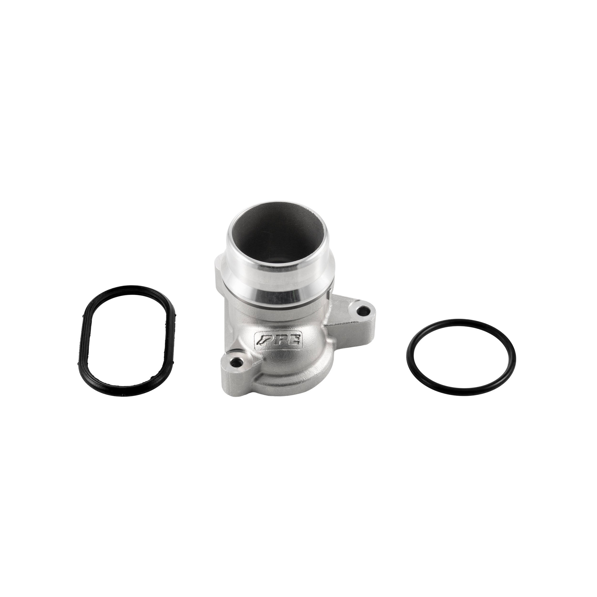 PPE Raw 304 Stainless Thermostat Cover For 2011-2026 Ford F-250/F-350 6.7L Powerstroke