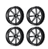 (4) 22X7 Fuel UTV D538 Maverick Matte Black Milled Wheels 4X156 +13 Offset 4.51" Backspacing