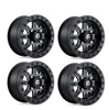 (4) 15X7 Fuel UTV D938 Maverick Beadlock Wheels Matte Black 4X156 +38 Offset
