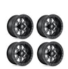 (4) 15X10 Fuel UTV D928 Maverick Beadlock Wheels Black Milled Spokes 4X156
