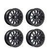 (4) 15X7 Fuel UTV D579 Vector Wheels Matte Black 4X156 +13 Offset For UTV/SXS