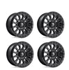 (4) 15X7 Fuel UTV D579 Vector Wheels Matte Black 4X137 +38 Offset