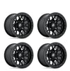 (4) 15X10 Fuel UTV D916 Tech Beadlock Wheels Matte Black 4X156 0 Offset