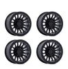 (4) 15X7 Fuel UTV FV125 Rincon Beadlock Wheels Blackout 4X137 +10 Offset